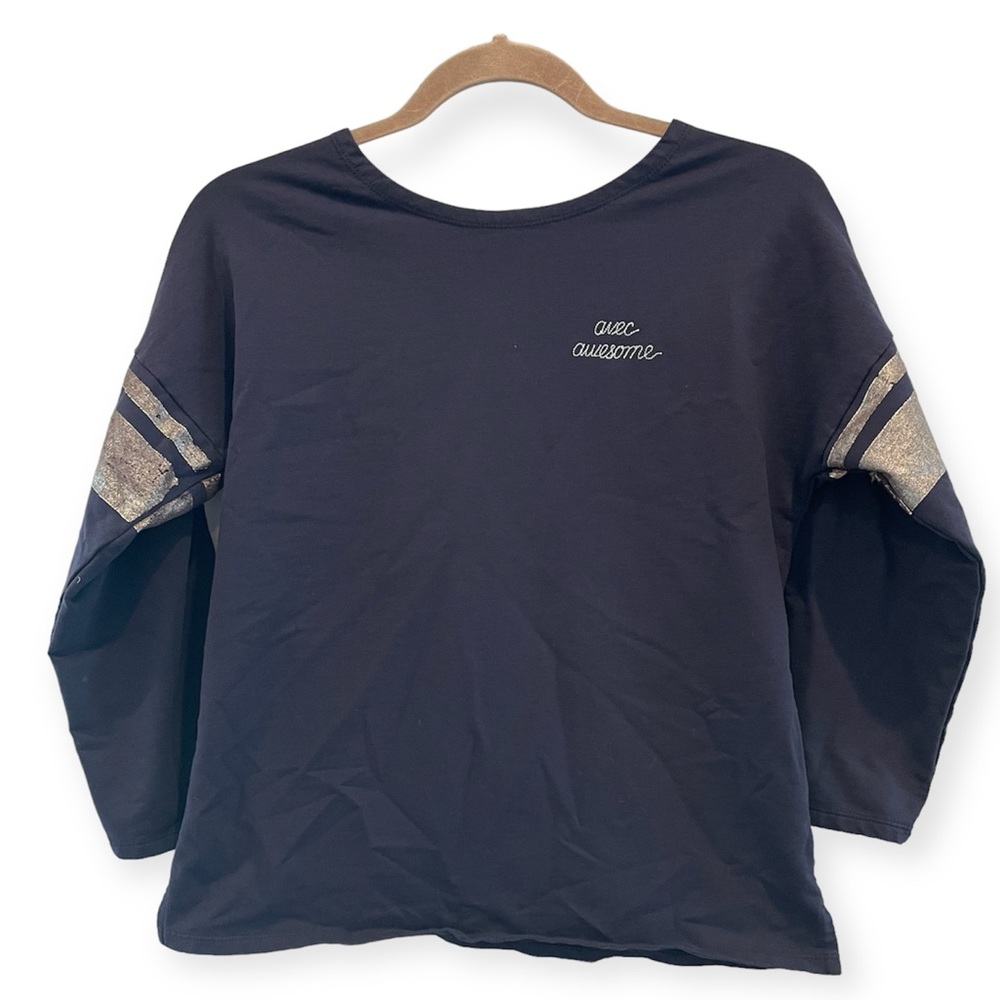 LA LIGNE Rockets Of Awesome ‘Avec Awesome’ Varsity Top XS